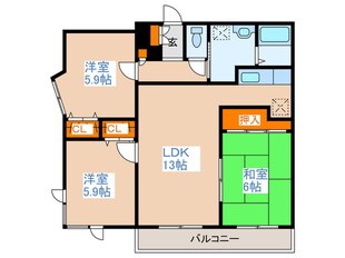 ア－バンプラザ　ＳＡＷＡＤＡの物件間取画像